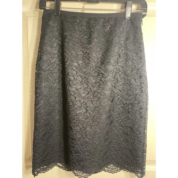 Maggy London Black Lace Skirt Size 4 - Picture 3 of 8
